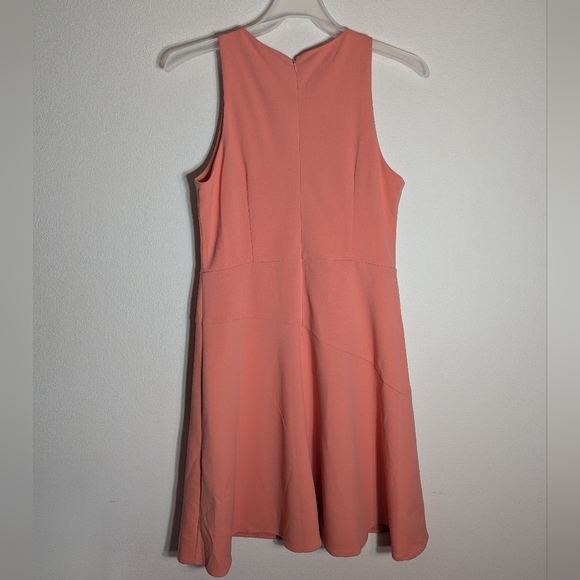 Betsey Johnson Womens Dress Wrap Skirt Coral Tropical Vacation Peach Size 12 - Picture 9 of 9